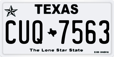 TX license plate CUQ7563