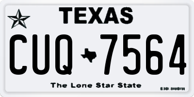 TX license plate CUQ7564