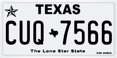 TX license plate CUQ7566