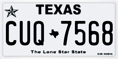 TX license plate CUQ7568