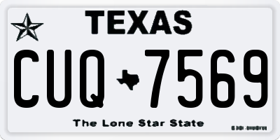 TX license plate CUQ7569