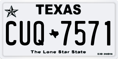 TX license plate CUQ7571
