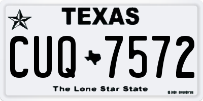 TX license plate CUQ7572