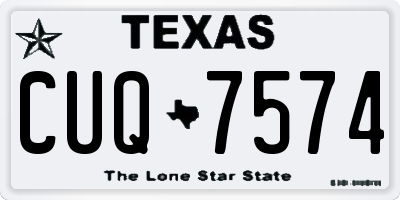 TX license plate CUQ7574