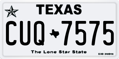 TX license plate CUQ7575