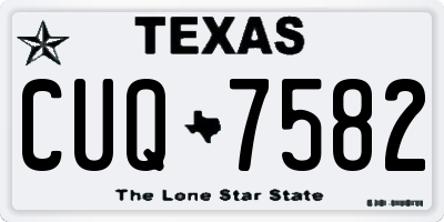 TX license plate CUQ7582