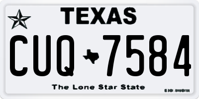 TX license plate CUQ7584