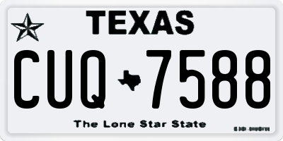 TX license plate CUQ7588