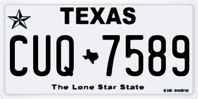 TX license plate CUQ7589