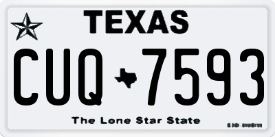 TX license plate CUQ7593