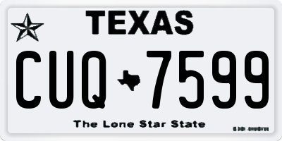 TX license plate CUQ7599