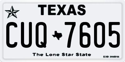 TX license plate CUQ7605
