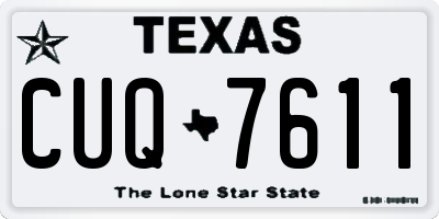 TX license plate CUQ7611