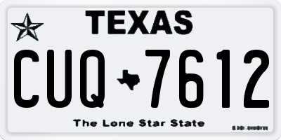 TX license plate CUQ7612