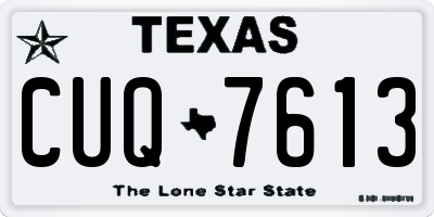 TX license plate CUQ7613