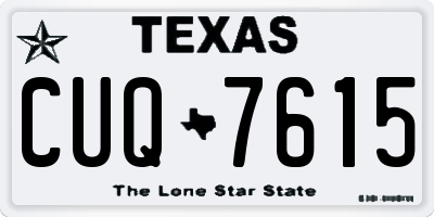 TX license plate CUQ7615