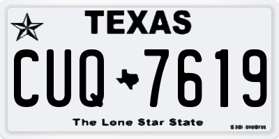 TX license plate CUQ7619