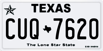 TX license plate CUQ7620