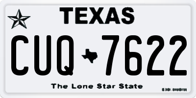 TX license plate CUQ7622
