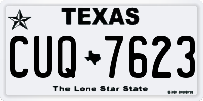 TX license plate CUQ7623