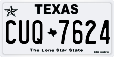 TX license plate CUQ7624