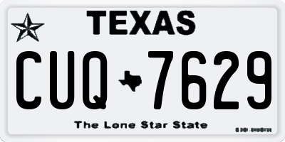 TX license plate CUQ7629
