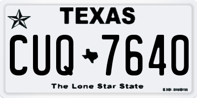 TX license plate CUQ7640