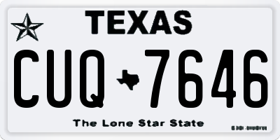 TX license plate CUQ7646