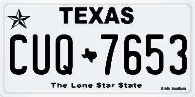 TX license plate CUQ7653