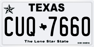 TX license plate CUQ7660