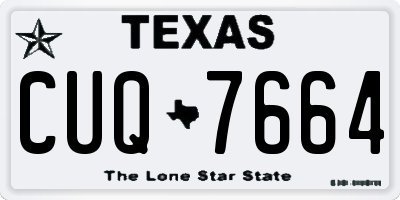 TX license plate CUQ7664