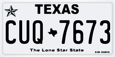 TX license plate CUQ7673