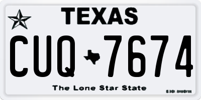 TX license plate CUQ7674