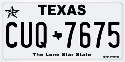 TX license plate CUQ7675