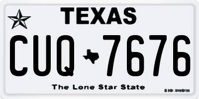 TX license plate CUQ7676
