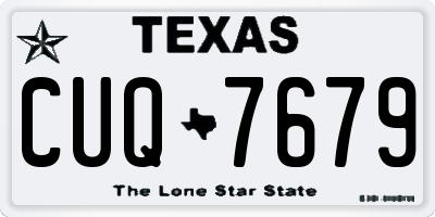 TX license plate CUQ7679