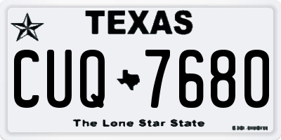 TX license plate CUQ7680