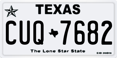 TX license plate CUQ7682