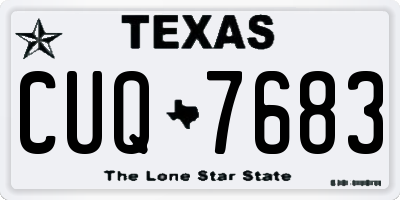 TX license plate CUQ7683