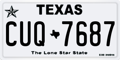 TX license plate CUQ7687