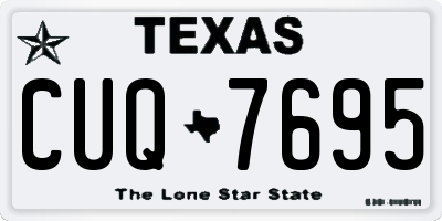 TX license plate CUQ7695