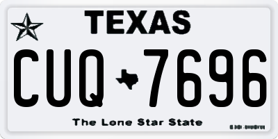 TX license plate CUQ7696