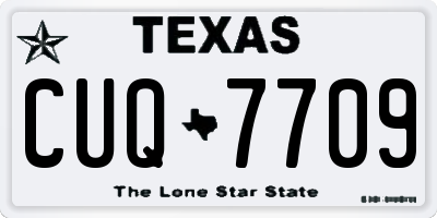 TX license plate CUQ7709
