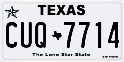 TX license plate CUQ7714