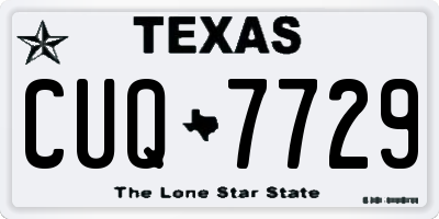 TX license plate CUQ7729