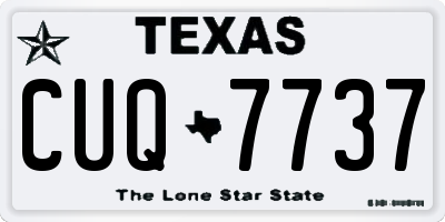 TX license plate CUQ7737