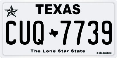 TX license plate CUQ7739