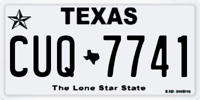 TX license plate CUQ7741