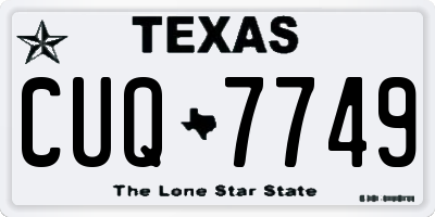 TX license plate CUQ7749