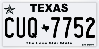 TX license plate CUQ7752